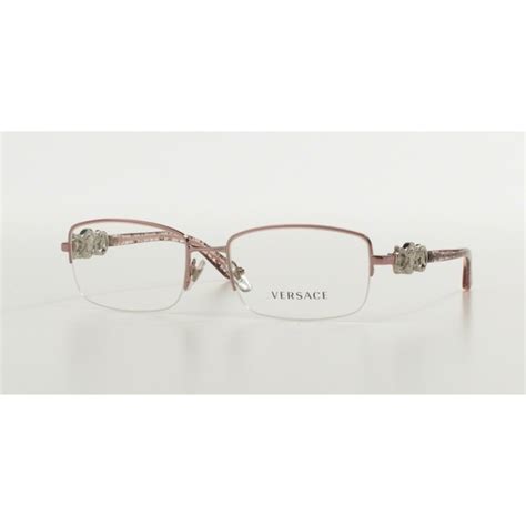 Versace VE1199 Metal Frame Rose Gold Eyeglasses 